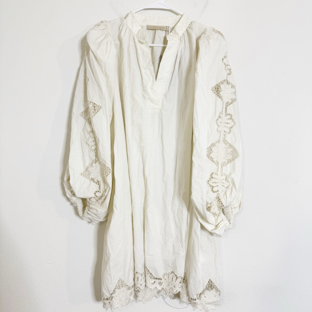Vanessa Bruno Cream Embroidered Dress